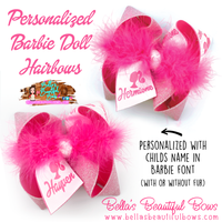 "Barbie" Personalized Name Hairbow