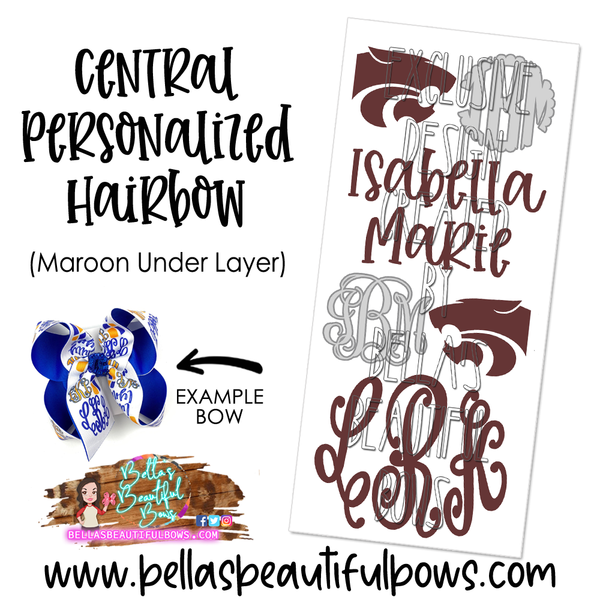 Central Personalized Hairbow