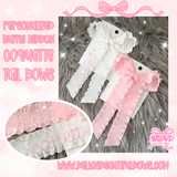 Personalized Ruffle Ribbon Coquette Tail Bow