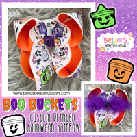 Boo Buckets Custom Printed Hairbow