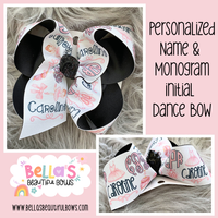 Name / Monogram Initial Personalized Dance Bow