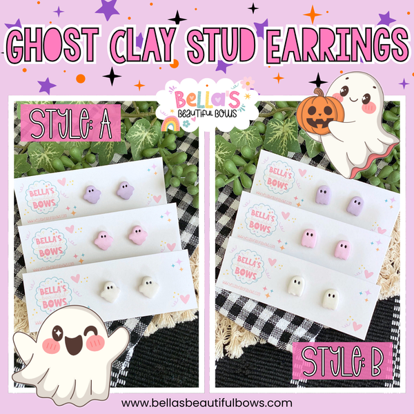 1/2" Ghost Stud Earrings