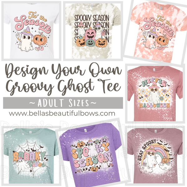 Design Your Own Groovy Ghost Tee (Preorder) - ADULT SIZES