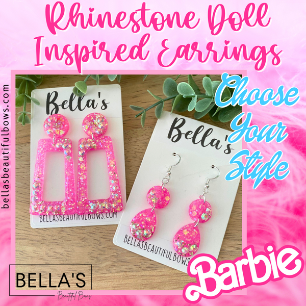 Rhinestone Doll Inspired Earrings