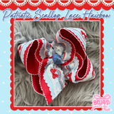 Patriotic Scallop Lace Hairbow