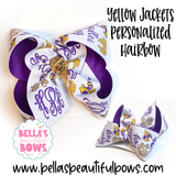 Yellow Jackets Personalized Hairbow