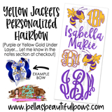 Yellow Jackets Personalized Hairbow