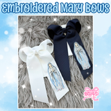 Embroidered Mary Tail Bow